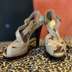 STUART WEITZMAN calf leather strappy high heals